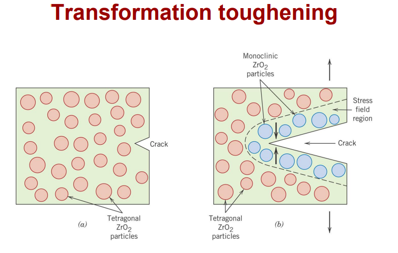 Solved Transformation toughening Monoclinic ZrO2 particles | Chegg.com