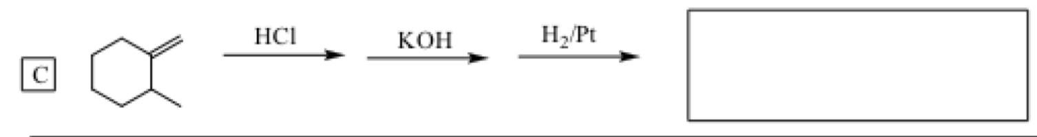 Solved C HCl KOH H2/Pt | Chegg.com