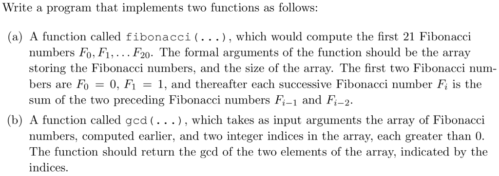 Solved Write a program that implements two functions as | Chegg.com