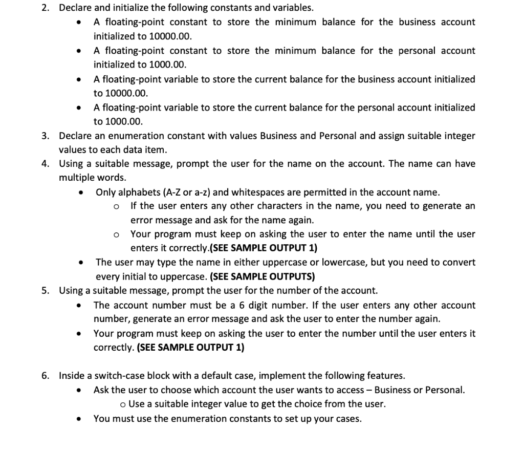 Solved . . 2. Declare and initialize the following constants | Chegg.com