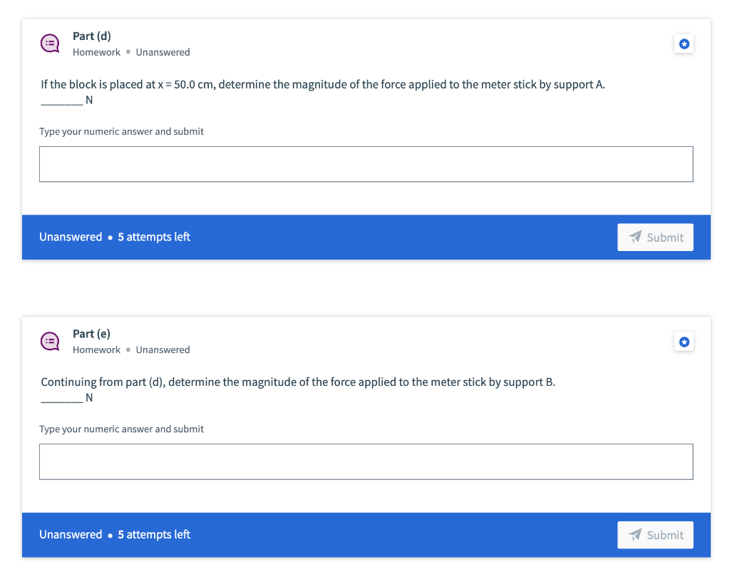 Solved Ameter stick (assume its mass is uniformly | Chegg.com