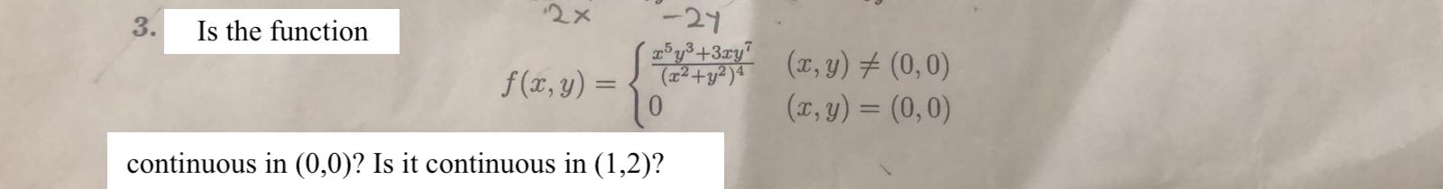 Solved 3. Is the function | Chegg.com