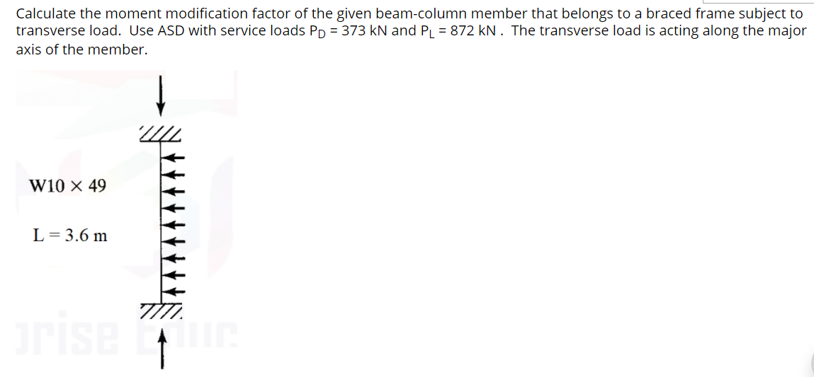 Modification Factor Calculation Solved Calculate the moment modification factor of the given | Chegg.com