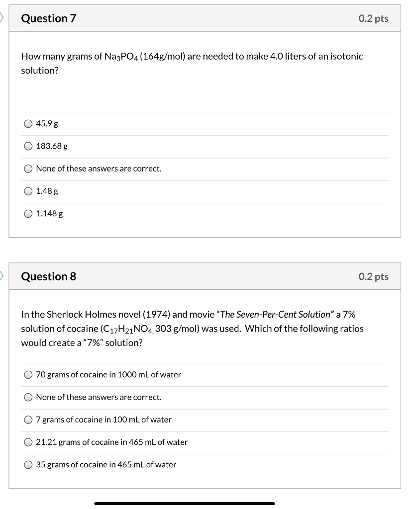 Which of the following are soluble in water or NOT