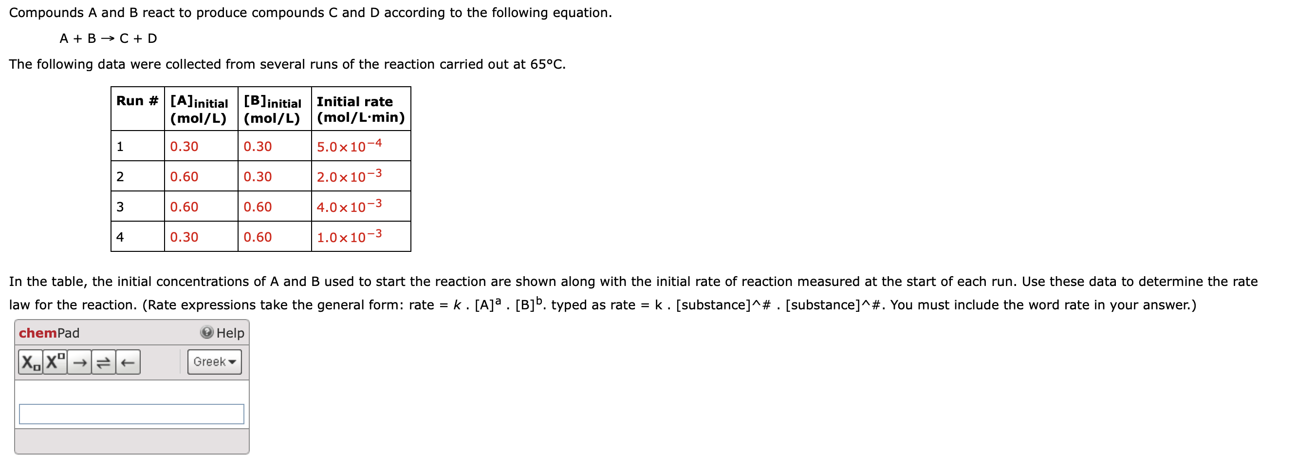 Solved Compounds A and B react to produce compounds C and D | Chegg.com