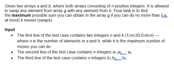 Solved Given Two Arrays A And B Where Both Arrays 3511