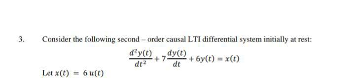 Solved درا Consider the following second-order causal LTI | Chegg.com