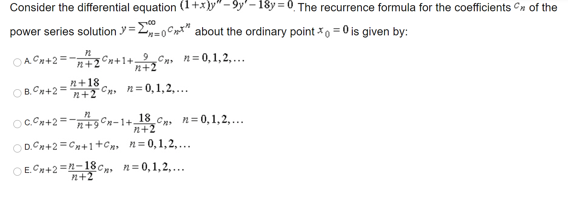 Solved Consider The Differential Equation 1 X Y 9y Chegg Com