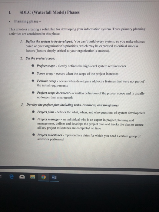 Solved 1. 2. Summarize the two systems development | Chegg.com