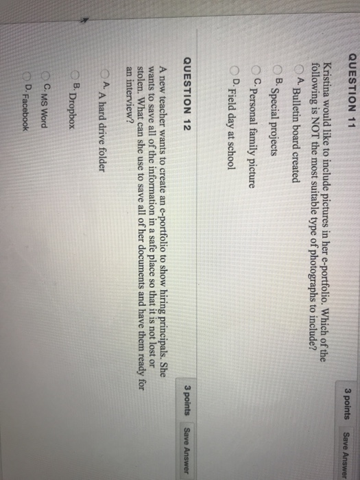 Solved QUESTION 11 3 points Save Answer Kristina would like | Chegg.com