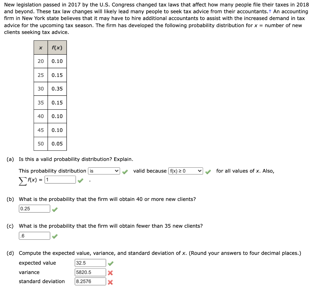 Solved New legislation passed in 2017 by the U.S. Congress