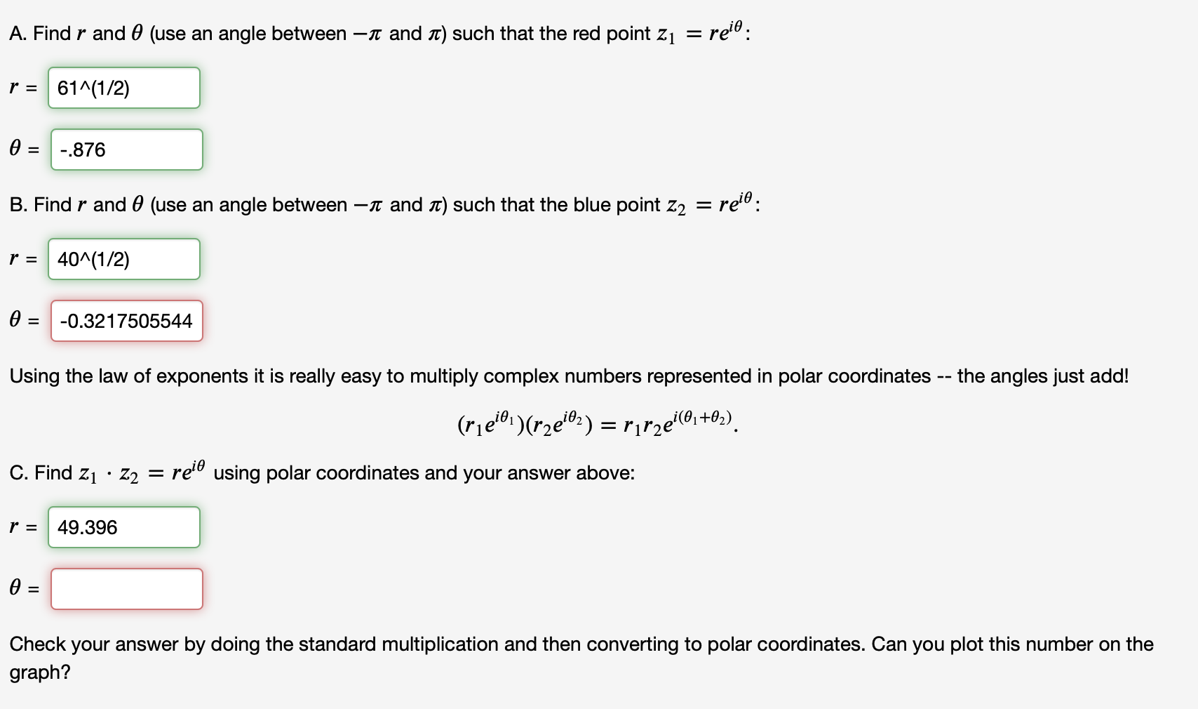 Solved (2 points) Here are several points on the complex | Chegg.com