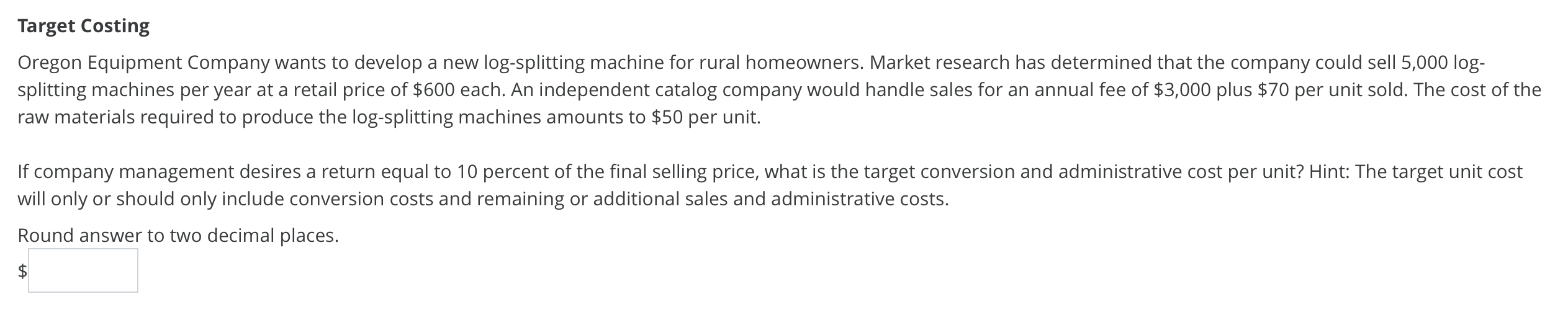 Solved Oregon Equipment Company wants to develop a new