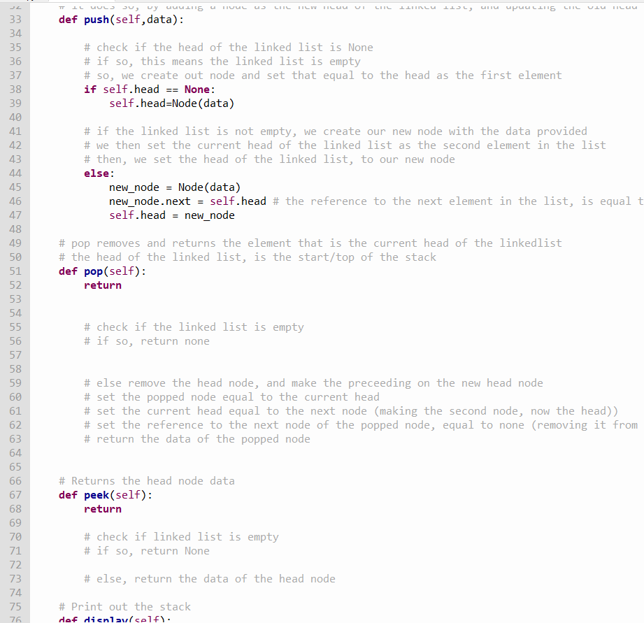 Solved Please in Python Our stack held data in a simple | Chegg.com