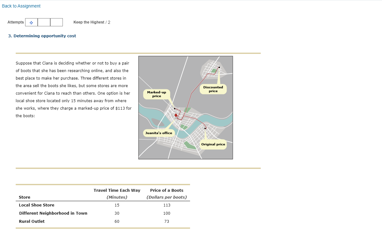 Solved 3. Determining opportunity cost Suppose that Ciana is | Chegg.com