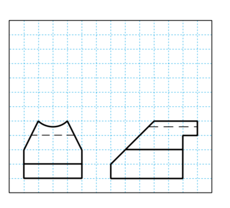 Solved Given two complete views, sketch in the missing view. | Chegg.com