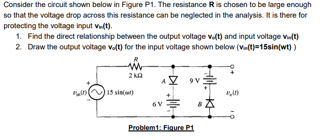 Solved Consider The Circuit Shown Below In Figure P1. The 