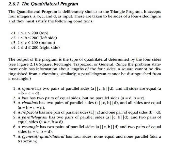 Solved Q.1. The Quadrilateral Program the question is | Chegg.com