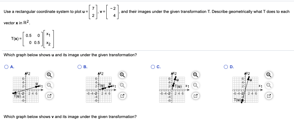 Solved N Use a rectangular coordinate system to plot u = | Chegg.com