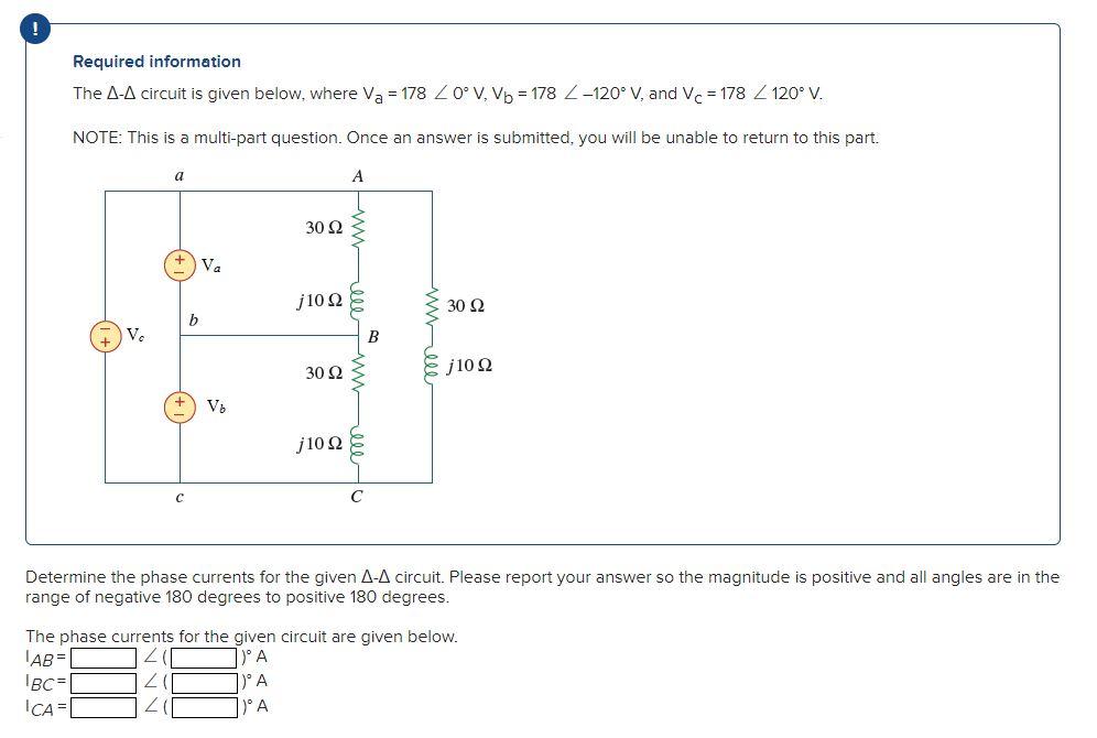 Solved Required information The A-A circuit is given below