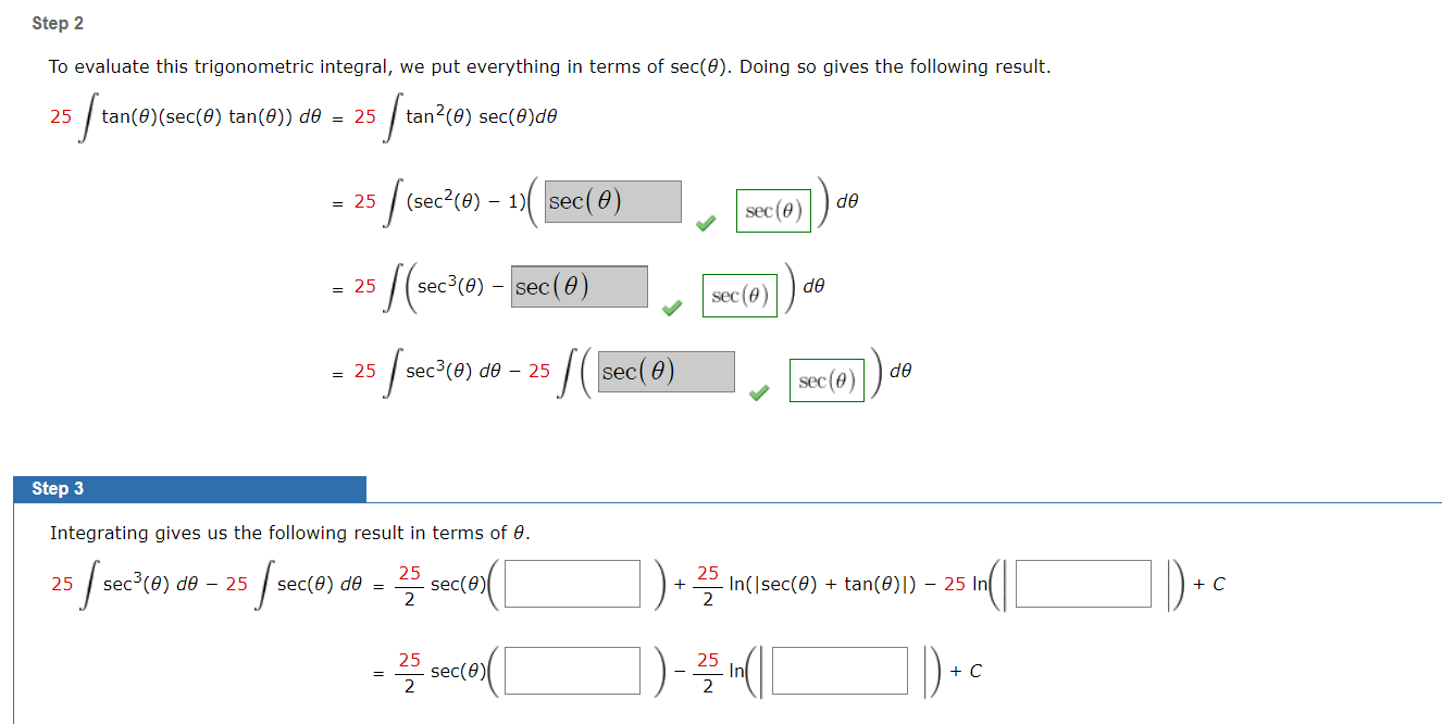 Solved Step 2 To evaluate this trigonometric integral, we | Chegg.com