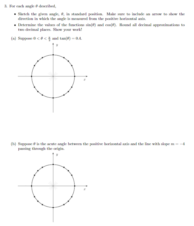 Solved 3. For Each Angle θ Described, - Sketch The Given | Chegg.com ...