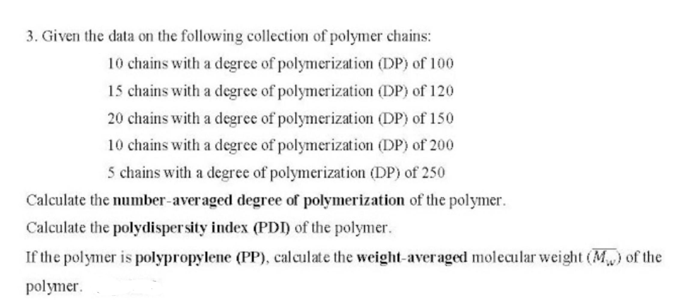 Solved 3. Given the data on the following collection of | Chegg.com