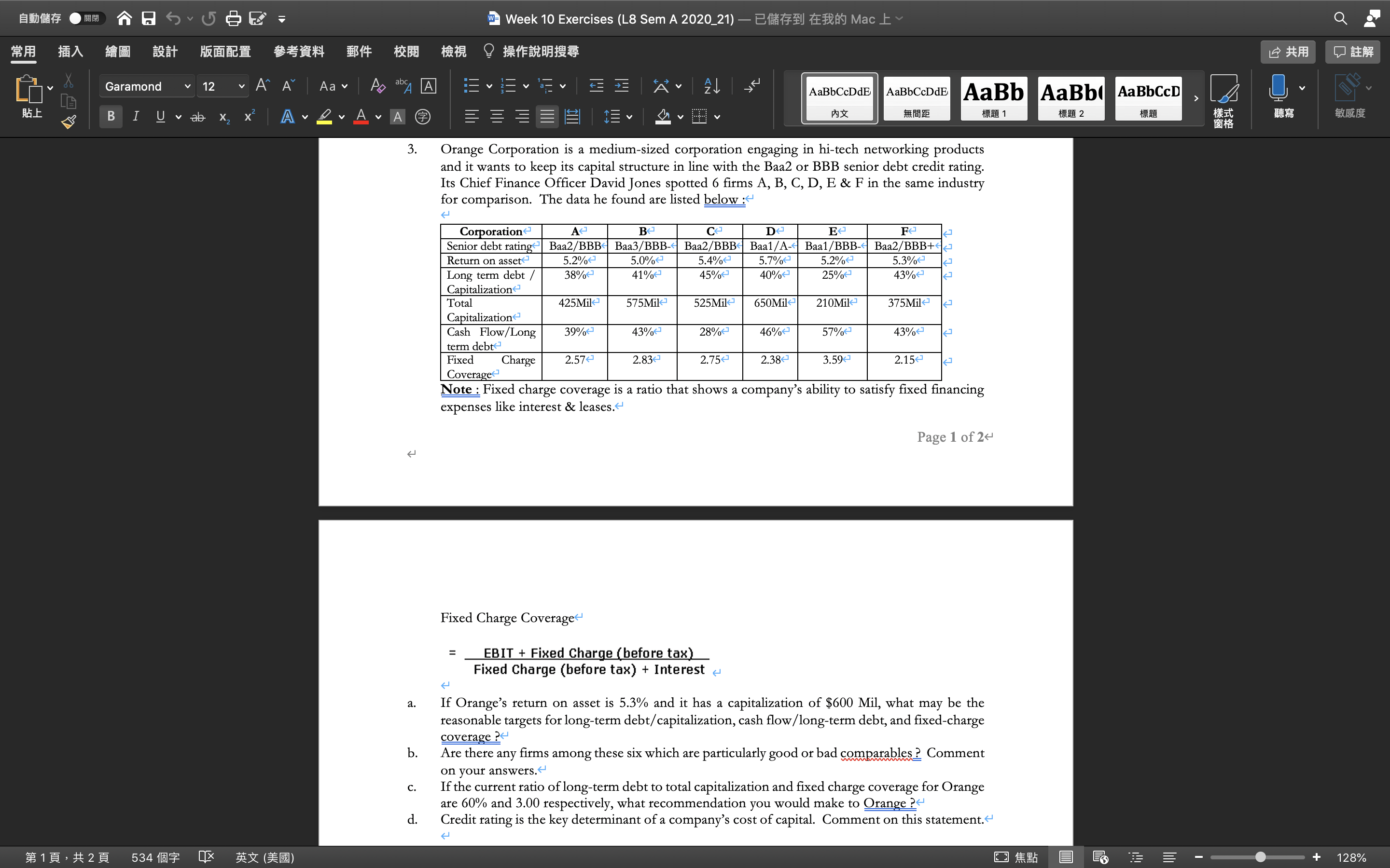 自動儲存關閉osv 5 W Week 10 Exercises L8 Sem Chegg Com