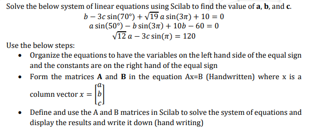 Solved Solve The Below System Of Linear Equations Using | Chegg.com