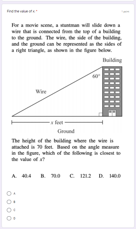Solved Find the length of the zip line:* 1 point In an | Chegg.com