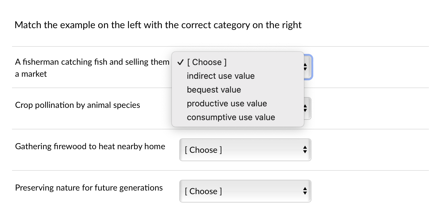 Solved Match the example on the left with the correct | Chegg.com