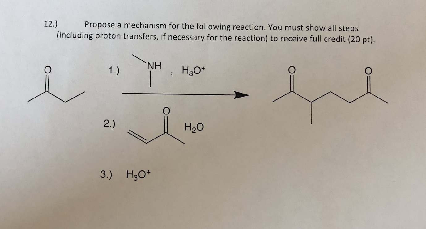 Solved 12) Propose a mechanism for the following reaction. | Chegg.com