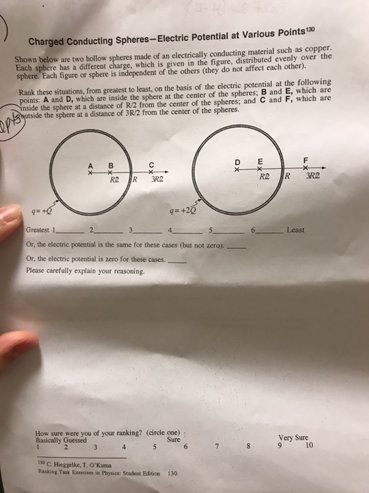 Solved Charged Conducting Spheres-Electric Potential At | Chegg.com