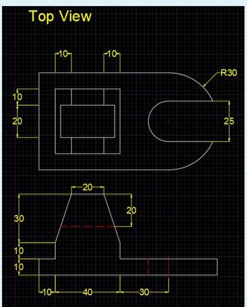 Solved Top View -10- 10- R30 10 20 25 -20- 20 30 10 10 L-10- | Chegg.com