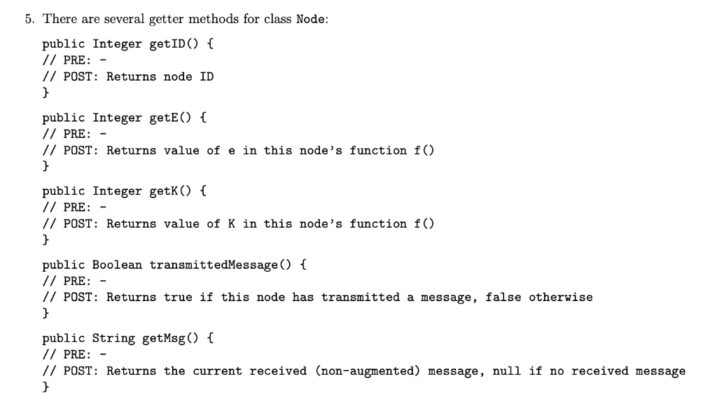 Solved The class Node has been given a set of Data Types as | Chegg.com