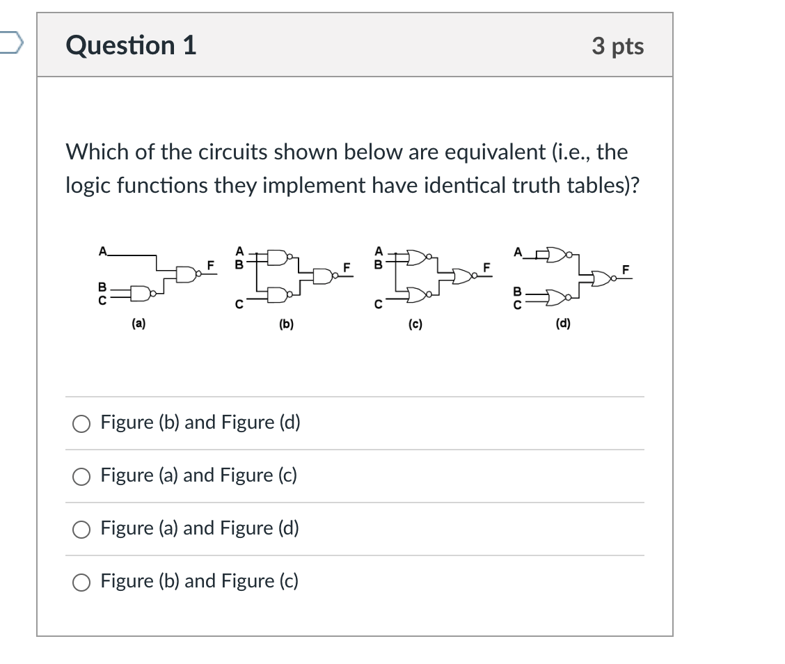 Solved Question 1 3 Pts Which Of The Circuits Shown Below | Chegg.com