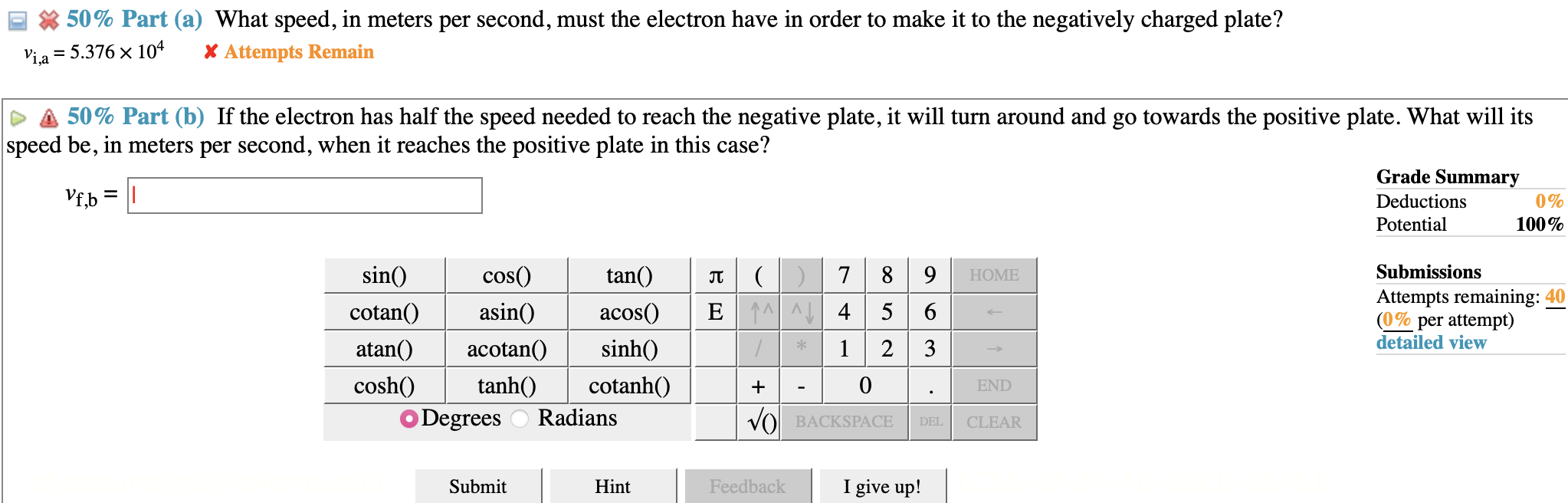 Solved (8\%) Problem 9: Consider the parallel-plate | Chegg.com