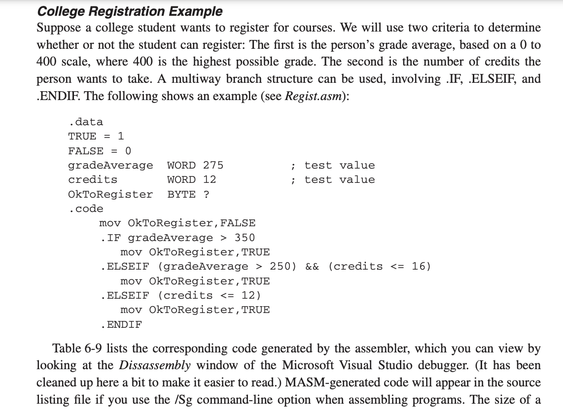 Solved 4. College Registration Using the College | Chegg.com