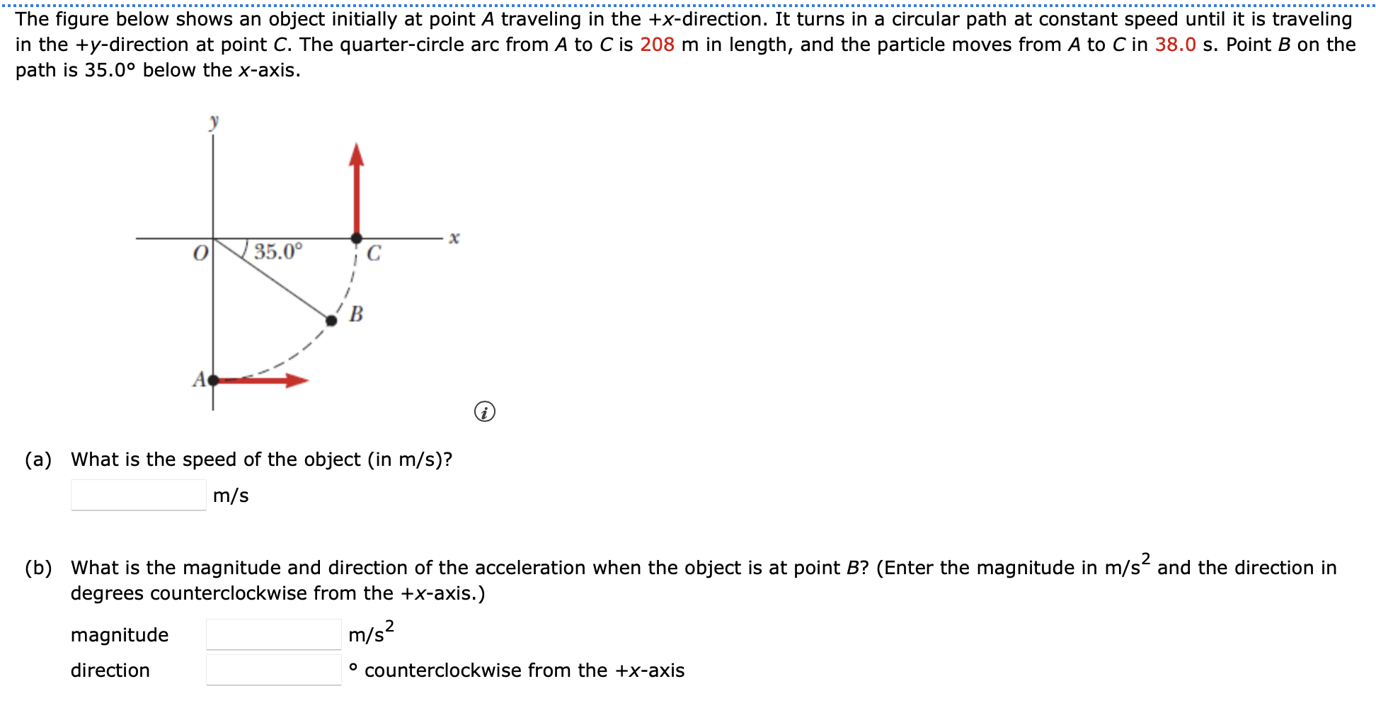 Solved The Figure Below Shows An Object Initially At Point A | Chegg.com