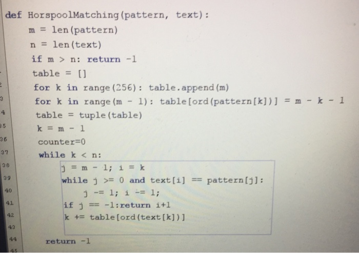 Solved Where can I add counters to this Python code that | Chegg.com