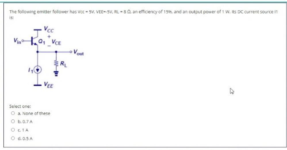 Solved In The Push-pull Stage Of The Figure Below. | Chegg.com