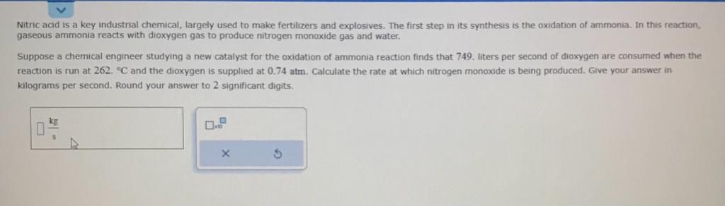 Solved Nitric Acid Is A Key Industrial Chemical Largely Chegg Com   Php8OQt6z