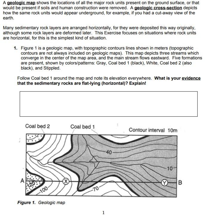 Solved A geologic map shows the locations of all the major | Chegg.com