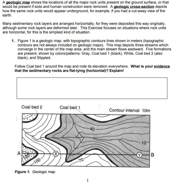 Solved A Geologic Map Shows The Locations Of All The Major | Chegg.com