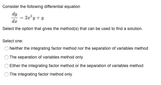 Solved Consider the following differential equation dy = | Chegg.com