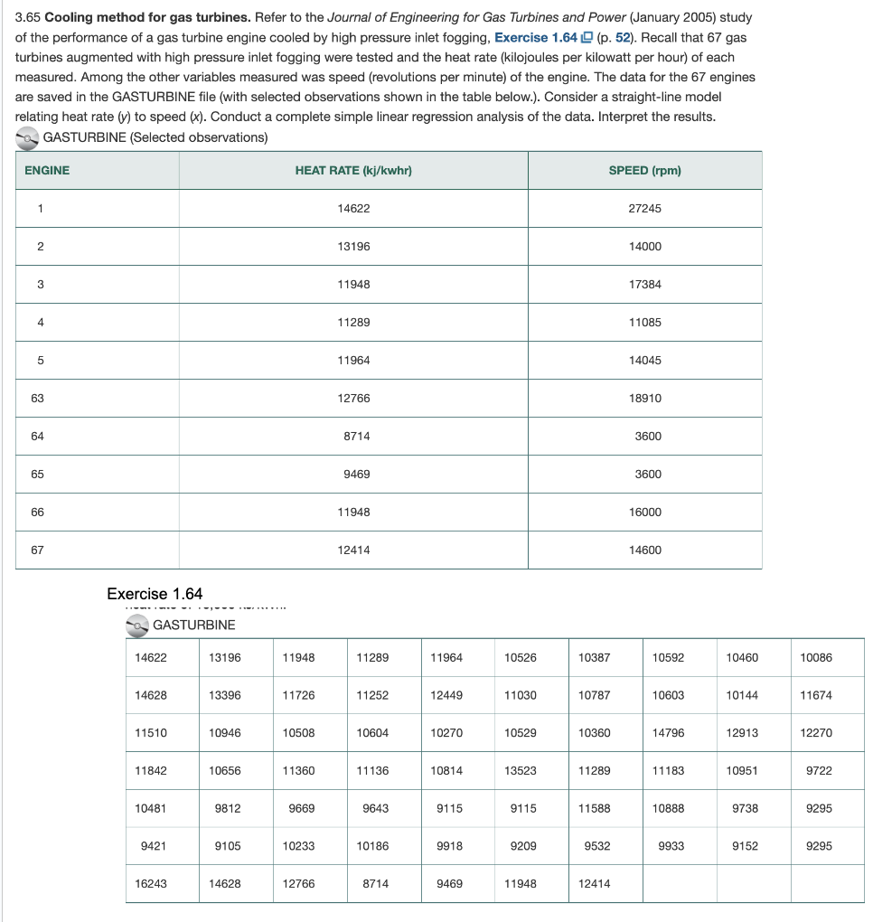 Solved 3.65 ﻿Cooling method for gas turbines. Refer to the | Chegg.com