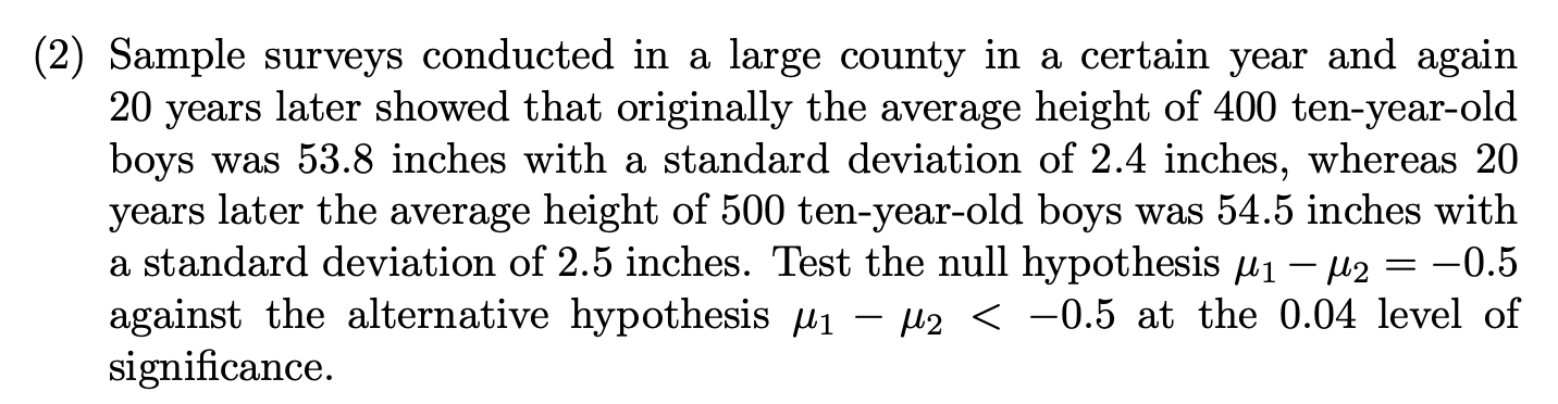 Solved 2) Sample surveys conducted in a large county in a | Chegg.com