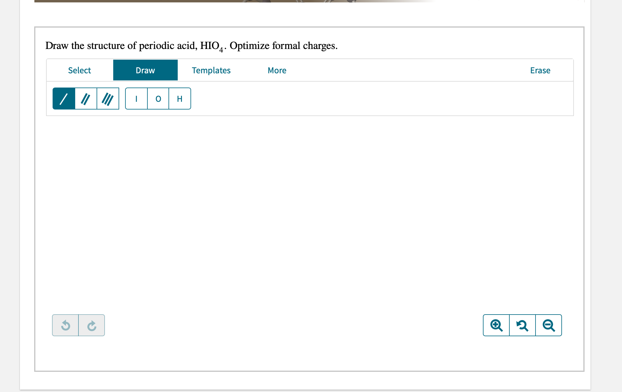 Solved Draw the structure of periodic acid, HIO4. Optimize | Chegg.com