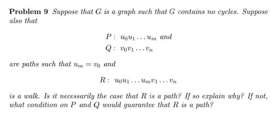 Solved Problem 9 Suppose that G is a graph such that G | Chegg.com