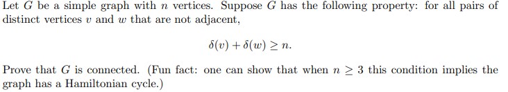 Solved Let G be a simple graph with n vertices. Suppose G | Chegg.com